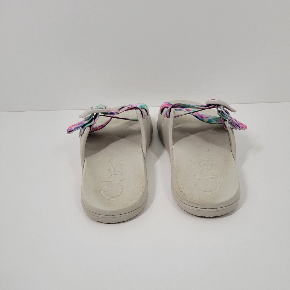 Chaco Chillos Light Gray Tie Dye Slip On Sandals Slides Women’s Size 7 - Picture 4 of 6